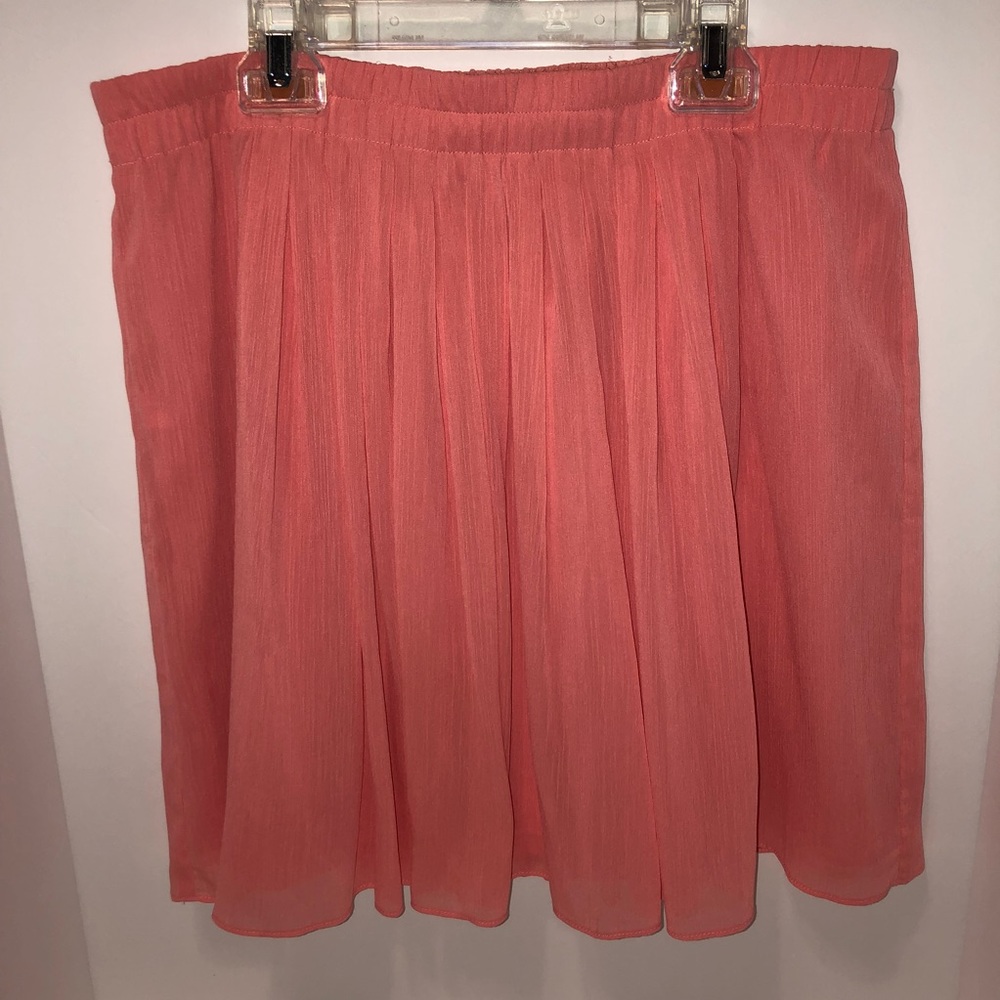 LOFT Coral Swing Skirt